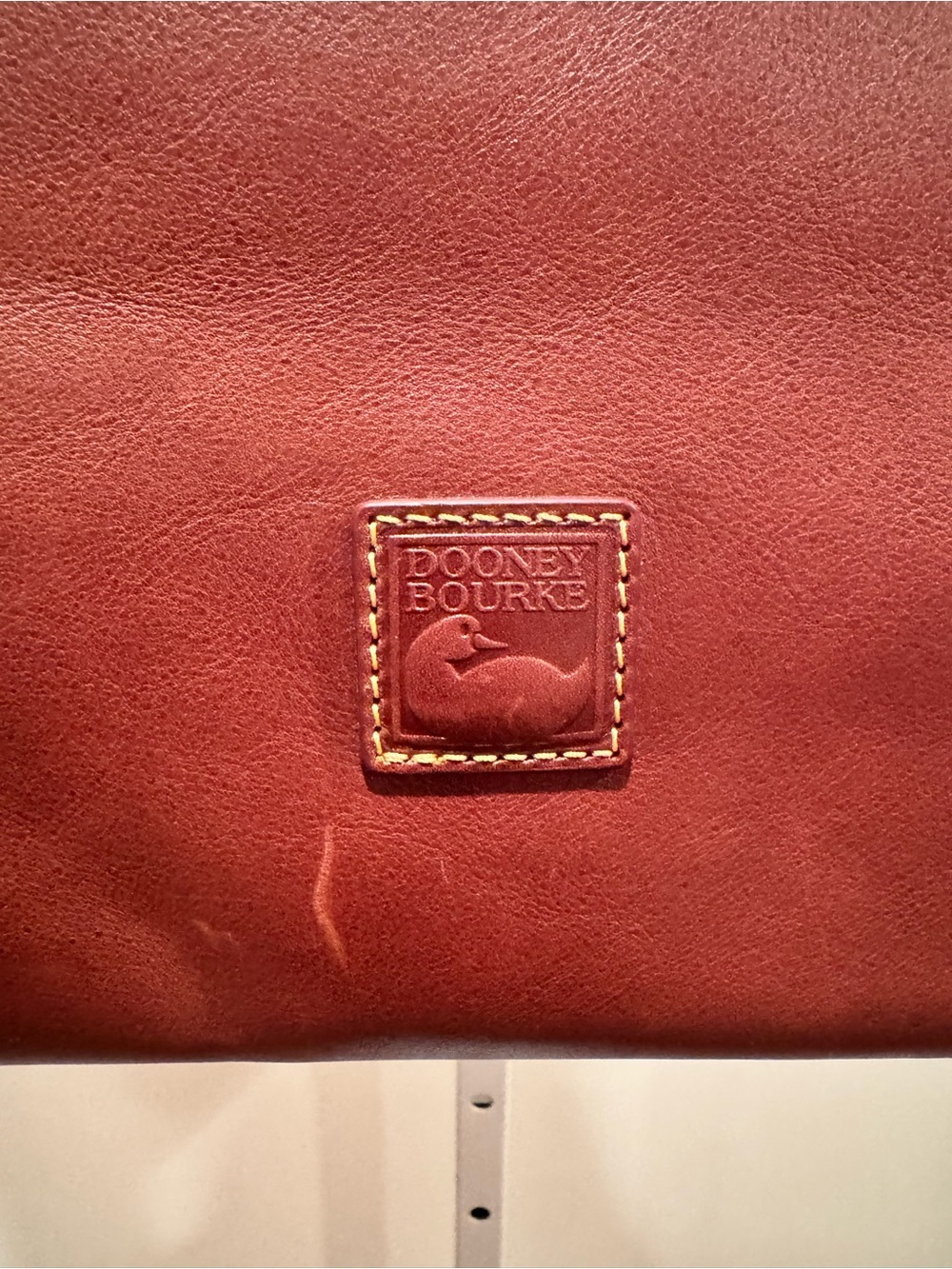 Dooney & Bourke Extra Large Florentine Leather Suzette Tote in Chestnut - Picture 2 of 14